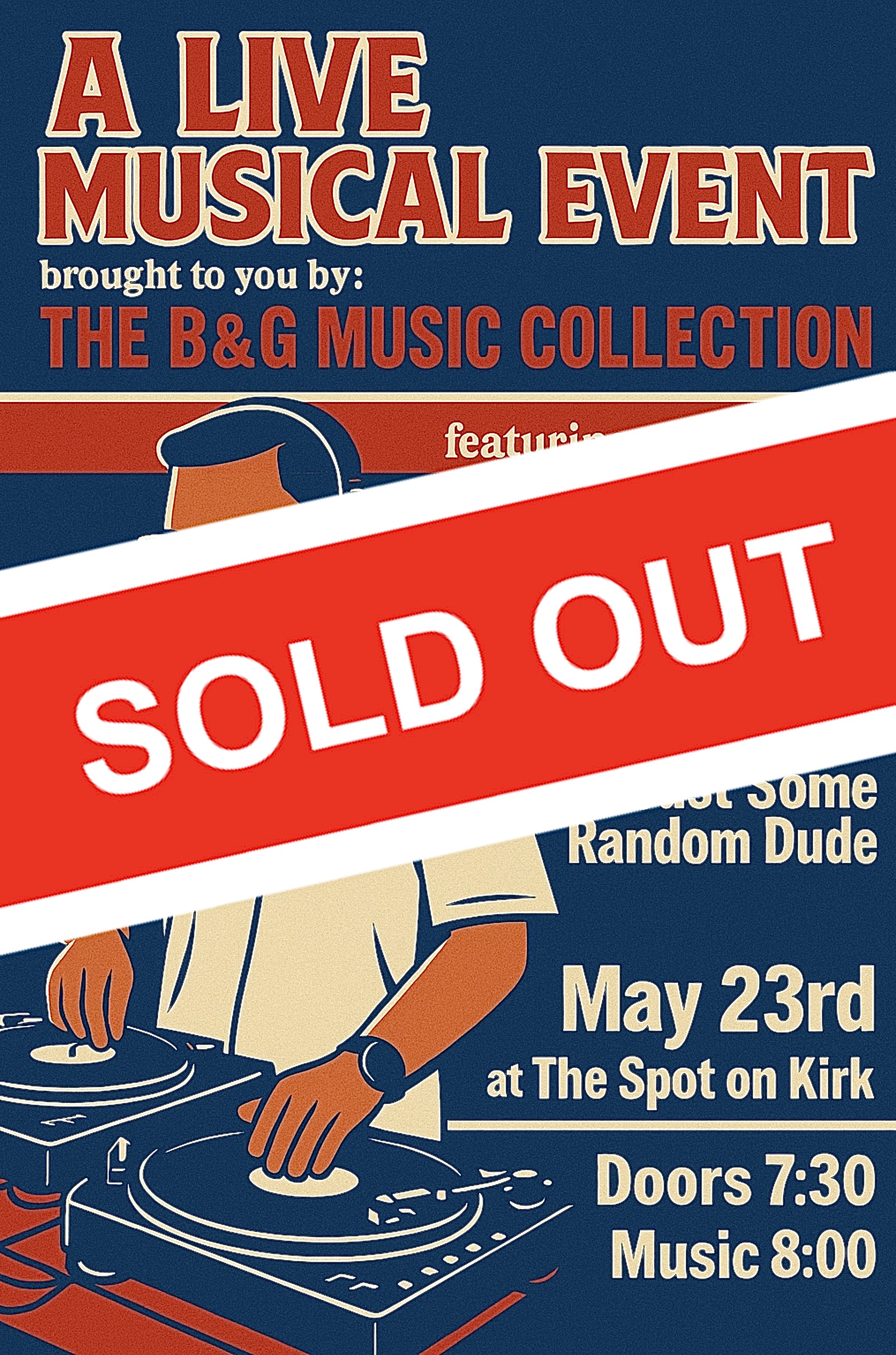 Sold-out flyer for the Biscuits and Gravy live musical event