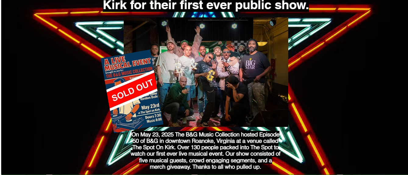 The Biscuits and Gravy crew and performers at their first public show at The Spot on Kirk